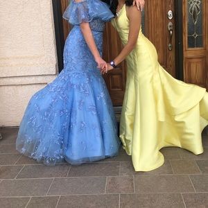 Yellow mermaid prom dress (RIGHT)
